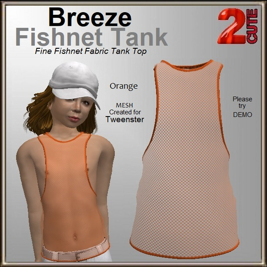 Breeze Fishnet Tank [2cute] Orange