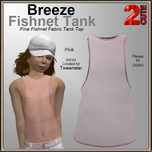 Breeze Fishnet Tank [2cute] Pink