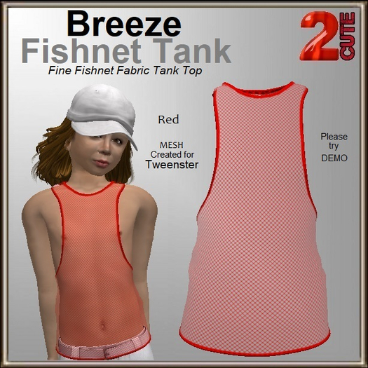 Breeze Fishnet Tank [2cute] Red