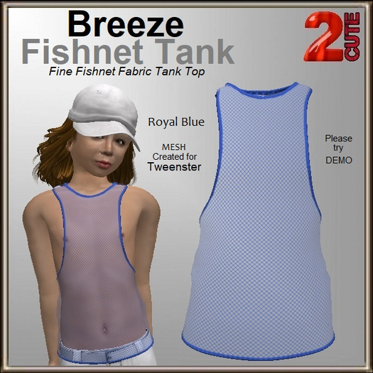 Breeze Fishnet Tank [2cute] Royal Blue