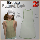 Breeze Fishnet Tank [2cute] Sage
