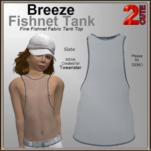 Breeze Fishnet Tank [2cute] Slate