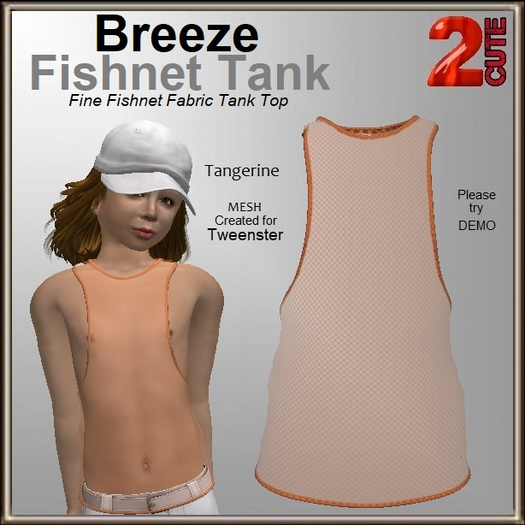 Breeze Fishnet Tank [2cute] Tangerine