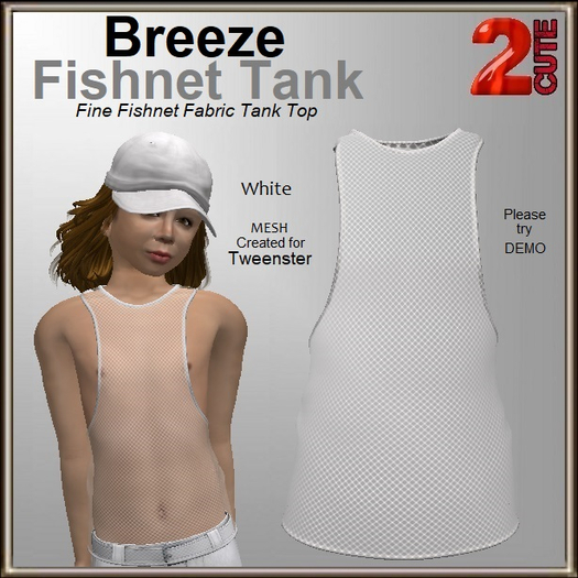 Breeze Fishnet Tank [2cute] White