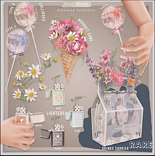 dust bunny . blooming holdables . bouquet cone