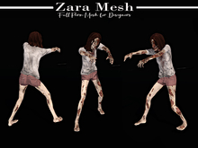 Zara Mesh - Halloween - Female Zombie Walk 2 - FULL PERM MESH