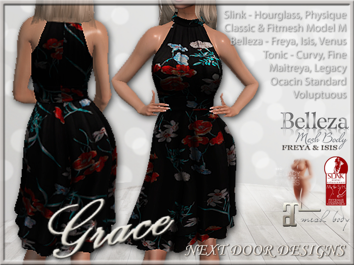 Grace Red Black - Belleza Venus Isis Freya Legacy Maitreya, Slink Hourglass Physique Voluptuous Tonic Curvy Fine