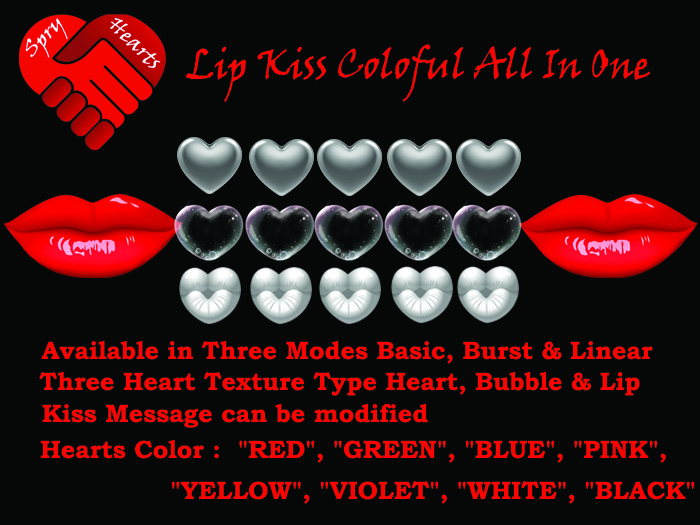 Spry Hearts : Lip Kiss Colorful All In One