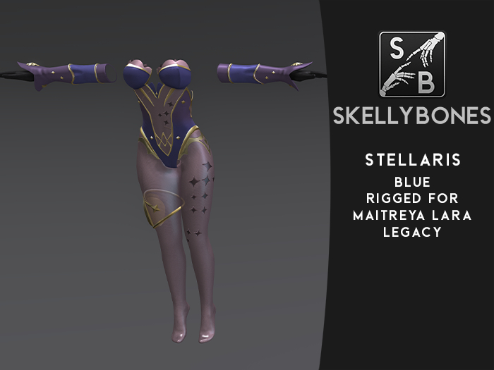 Skellybones -- Stellaris Outfit - Blue for Maitreya Lara and Legacy