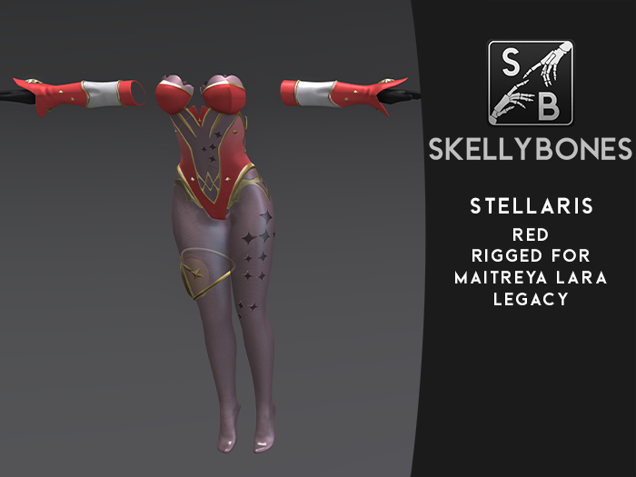 Skellybones --Stellaris Outfit - Red for Maitreya Lara and Legacy