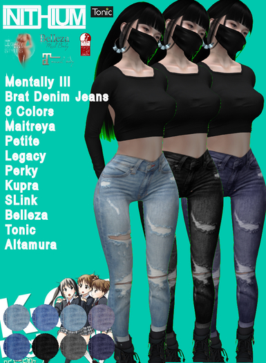KO-H Mentally ill Brat Jeans