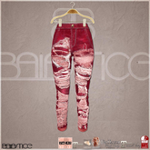 Baiastice_Destroyed Denim Jeans-Red