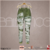 Baiastice_Destroyed Denim Jeans-Green