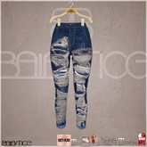 Baiastice_Destroyed Denim Jeans-Blue