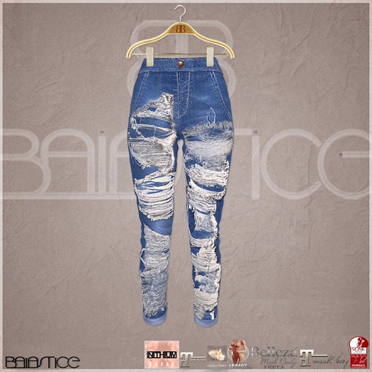 Baiastice_Destroyed Denim Jeans-Azure
