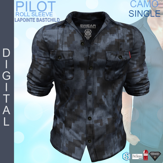 Shirt Pilot Camo Digital  