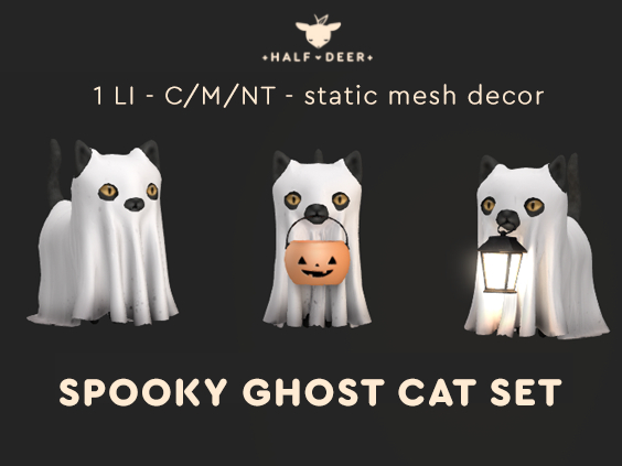 +Half-Deer+ Spooky Ghost Cat [Set of 3]