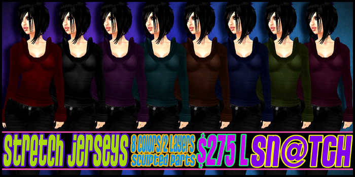 :::Sn@tch Stretch Jersey Sweaters:::