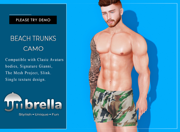 UMbreLLa - Camo Beach Trunks SIGNATURE/SLINK/TMP CLASSIC