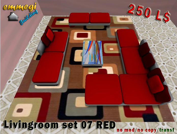 Livingroom Set 07 RED