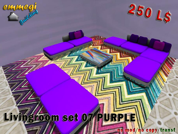 Livingroom Set 07 PURPLE
