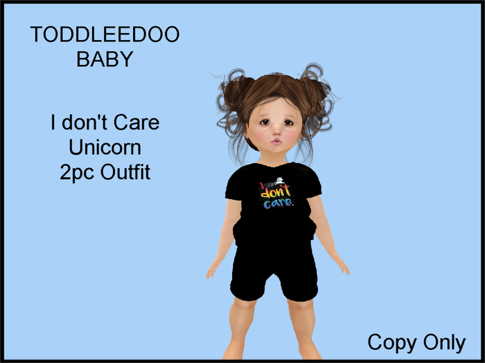 Steph-0-Bee's  - I don't Care - Unicorn (TD Baby)