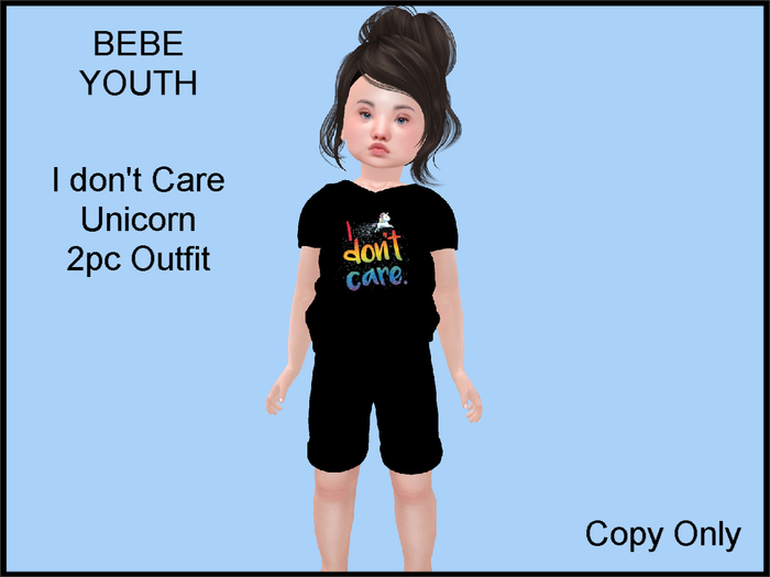 Steph-0-Bee's  - I don't Care - Unicorn (Youth)