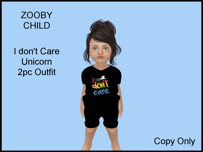 Steph-0-Bee's  - I don't Care - Unicorn (Zooby Child)