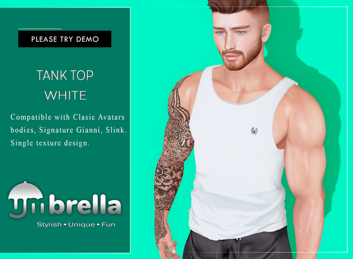 UMbreLLa - White Tank Top SIGNATURE/SLINK