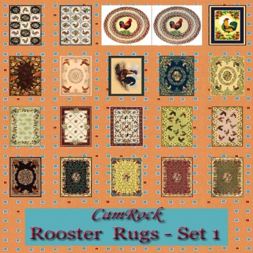 CamRock Textures - Rugs Rooster Set 01