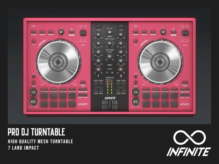 Infinite - Pro DJ Turntable (Pink)