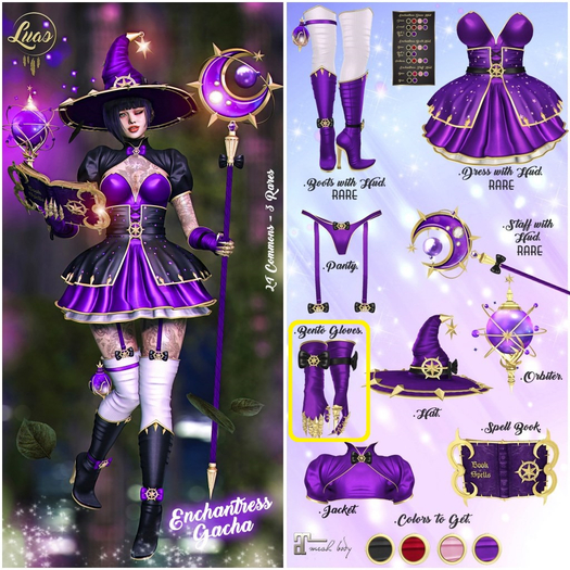 Luas Enchantress Gloves Black Gacha