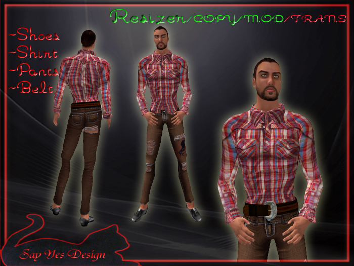 SAY YES 826  lumberjack Outfit for Men´s