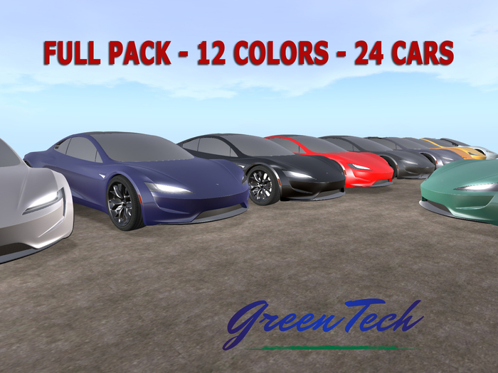 GreenTech Roagter Full pack 12 Colors 24 Cars