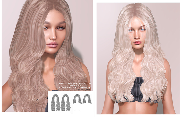 OPALE. Aria Hair [All Colors Pack]