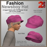 Fashion Newsboy Hat [2cute] Hot Pink