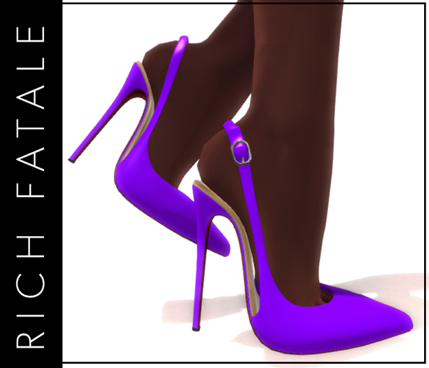 $RICH FATALE - SOLID COLOR SLINGBACK -ROYAL