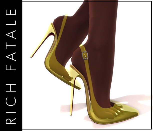 $RICH FATALE - CLEAR PVC LIONE SLINGBACK - CANARY