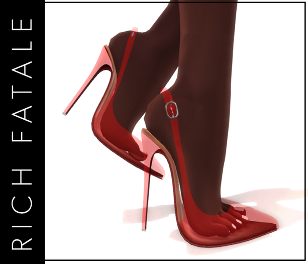 $RICH FATALE - CLEAR PVC LIONE SLINGBACK - ROUGE