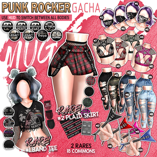 Mug - Punk Rocker - #4 Studded Mask Plain
