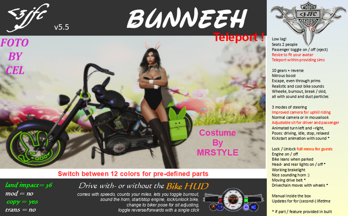 <3 JFC BUNNEEH (Easter-, Rabbit-, Bunny Bike, Chopper, Motorcycle )