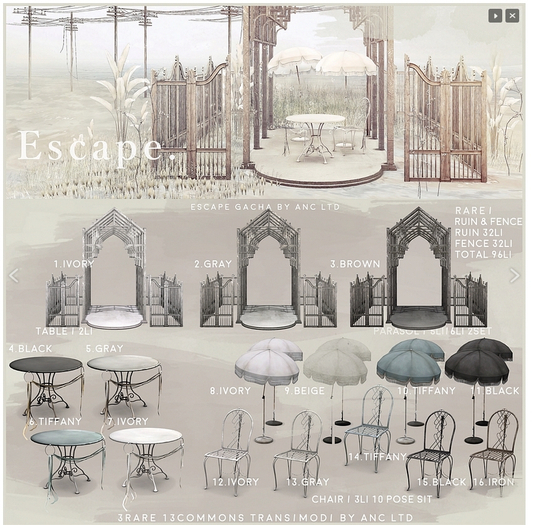 1){anc} escape / ruin (ivory) RARE