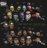 {-Maru Kado-} Skull Plant Pot_A05 (2Li)