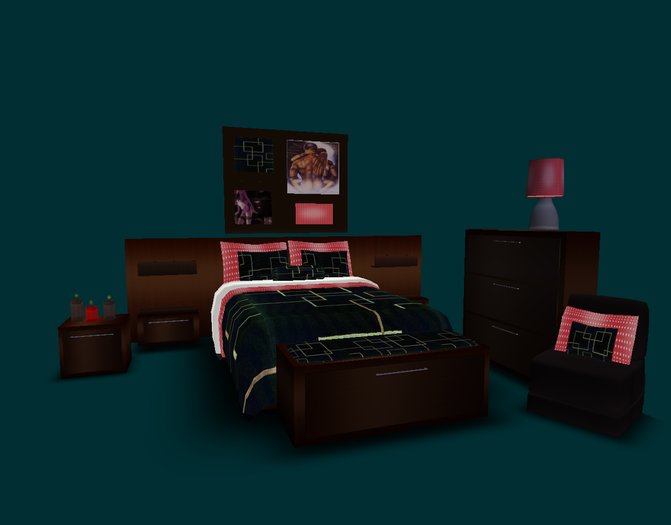 red bedroom