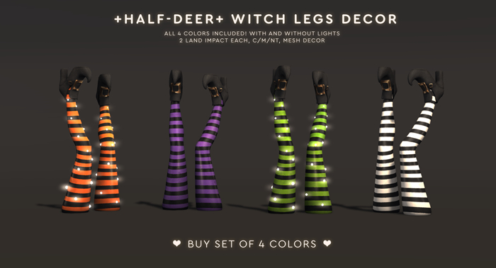 +Half-Deer+ Witch Legs Decor [Set of 4]