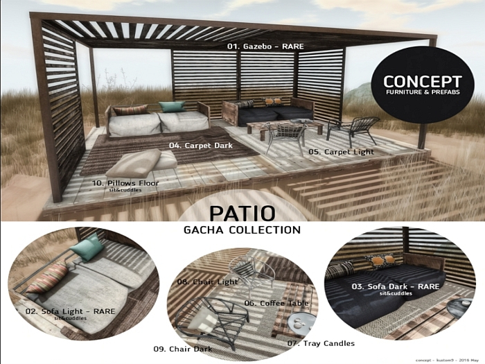 Concept} 02. Patio Sofa Dark. PG - RARE