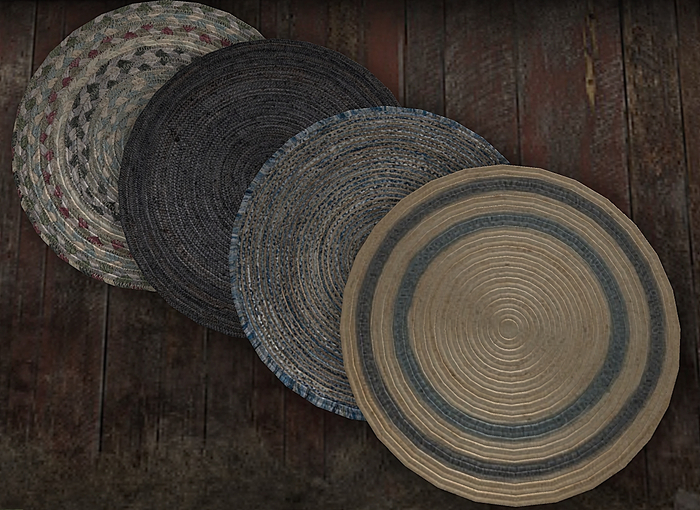 CJ Country Braided Rug Set 3 Blue Dream