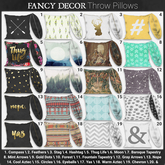Fancy Decor: Throw Pillows Set (full set copy/mod)