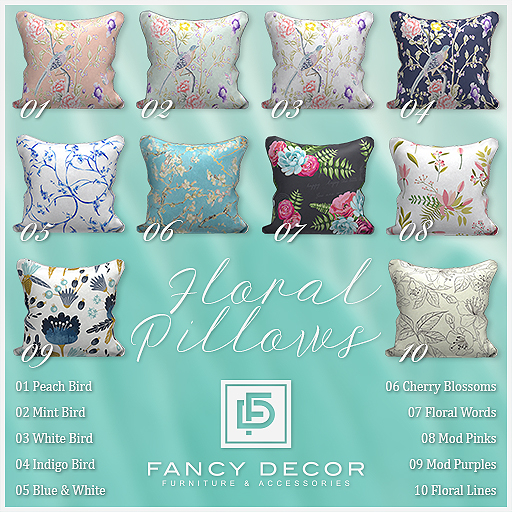 Fancy Decor: Floral Pillows Set (full set copy/mod)