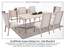 KraftWork Aragon Dining Set Oak Bleached (Add Me)